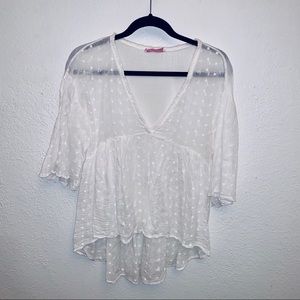 White eyelet blouse